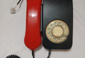 Antique classic vintage rotary old telephone set